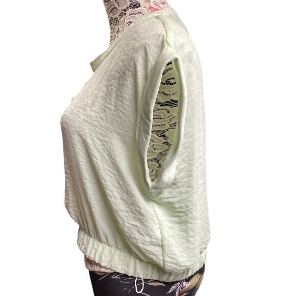 DKNY crop top elastic waist light green size small - Picture 4 of 4